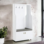 Buck II - High Gloss Hall Tree - White