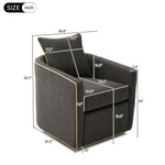 Swivel Accent Chair, Rotating Base, For Living Room