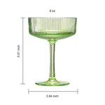 Madrid Acrylic Champagne Coupe Cocktail Glassware, Set of 8