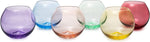 Vibes Colored Wine Glass Set, Large 12oz (Stemless Bubble)