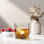 The Wine Savant Mexican Style Glass Hand Blown Colorful Artisan - Confetti Rock