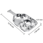 Silver Pickleball Serving Dish 13.7 Inch – Modern Decorative Tray with Heavy Polished Finish