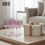 Khen Acrylic Lucia Stemmed Goblets -  Set of 6 | 14oz | Lilac