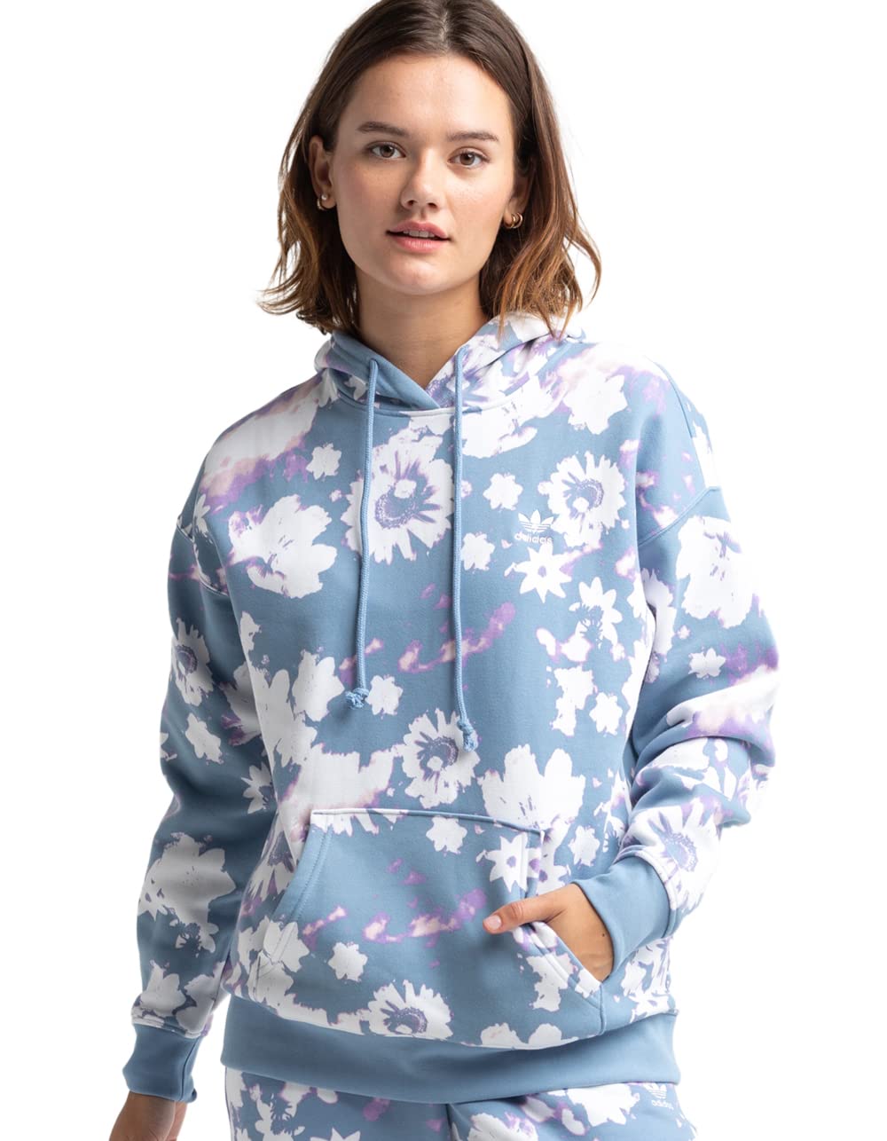 adidas Originals Floral Tie-Dye Hoodie Multicolor/Ambient Sky MD