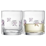 Khen Bowtie Tumblers Set Stylish Break Resistant Acrylic Drinkware - Set of 2 Pink