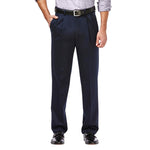 Haggar Men's Premium No Iron Khaki Regular and Big & Tall Sizes, Dark Navy, 44W x 29L