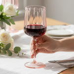 Khen Acrylic Lucia Stemmed Goblets - Set of 6 |14oz | Pink