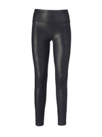SPANX Faux Leather Tummy Control Leggings - Black