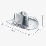 Cowboy Hat Chip and Dip Serving Bowl Silver Brass Snack