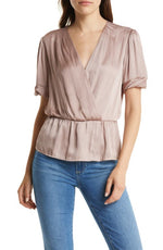 PAIGE Felicity Peplum Top in Wild Rose
