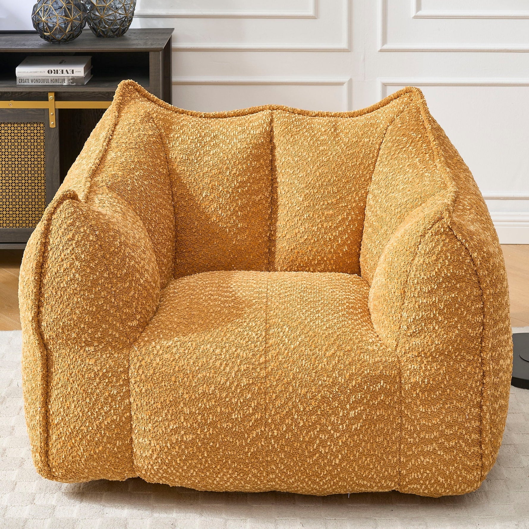 Comfortable Chenille Sofa Chairs With Highly Resilient Foam