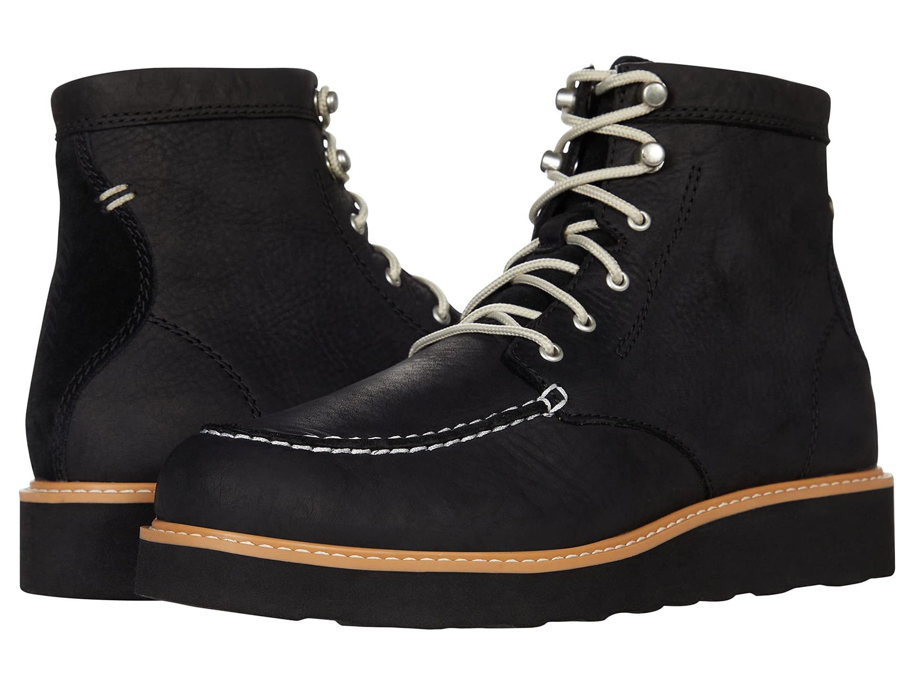 Kodiak Scotia Black Moccasin Vamp Wedge Shoes