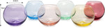 Vibes Colored Wine Glass Set, Large 12oz (Stemless Bubble)