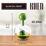 Premium Italian Design Oil Dispenser – 10oz Borosilicate Glass Carafe