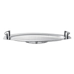 Modern Stainless Steel Serving Tray with Handles