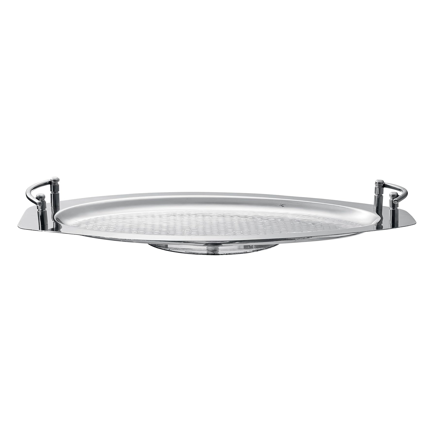 Modern Stainless Steel Serving Tray with Handles