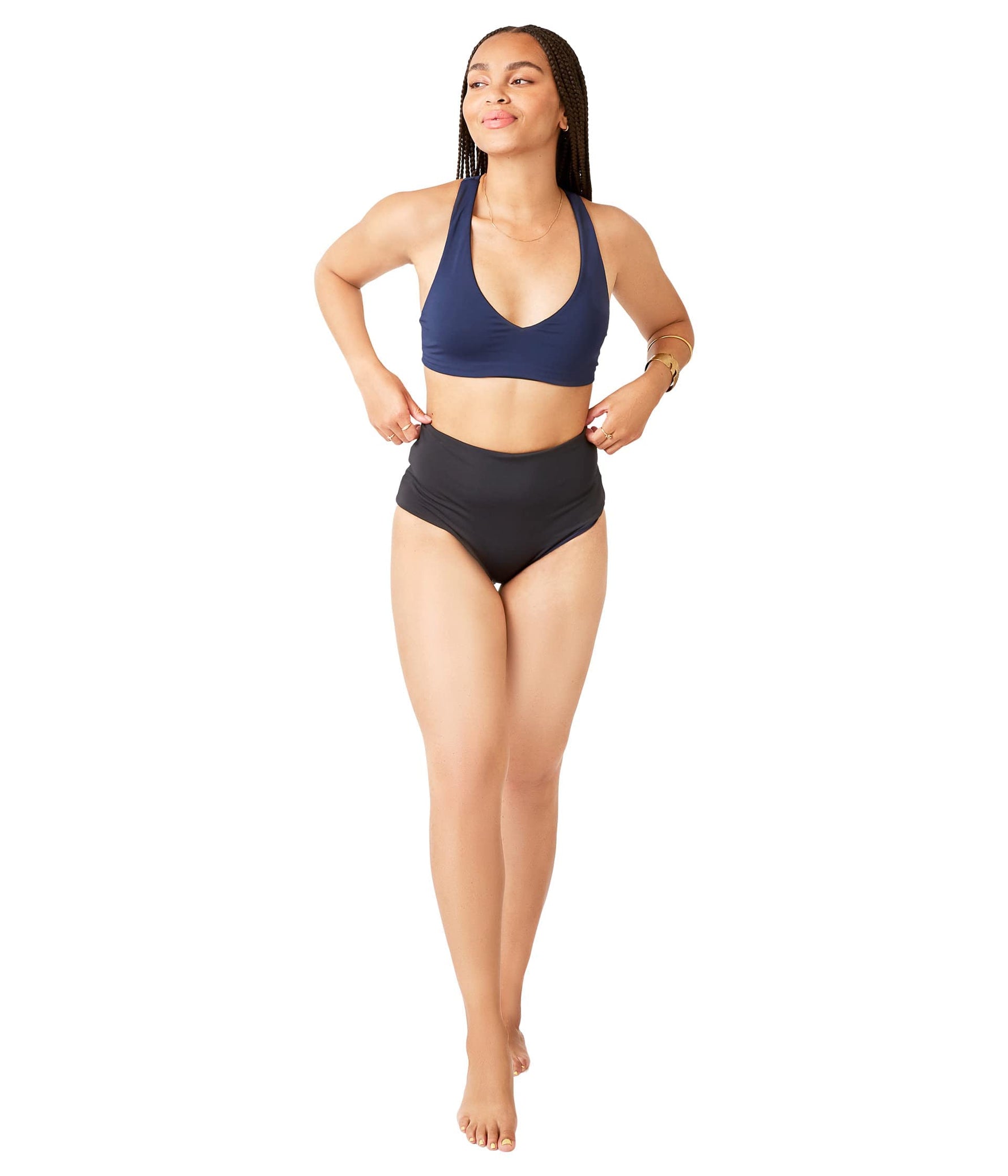 Women's La Jolla Reversible Top - Large, Black/Navy