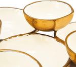 Cluster of 9 Round Serving Bowls Enamel Clusters Decorative Elegant Snack Tray
