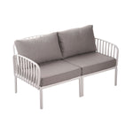 The Sleek All-Weather Resin Outdoor Loveseat and Coffee Table Set