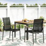 Barrister Dining Chair Set of 2 - Black / Natural