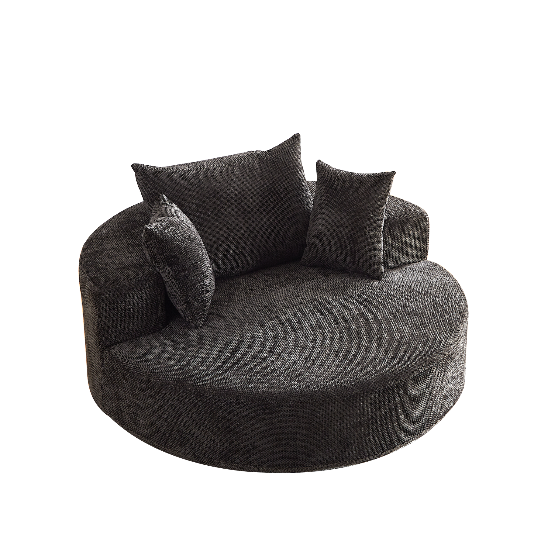 55'' Chenille Foam Single Swivel Chair