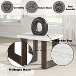 Edwyn Natural Marble Top End Table