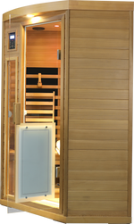 Low EMF Two person Far-infrared Red cedar Deluxe indoor pentagonal sauna room