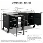 K&K 72.4' Large Grill Table for Big Green Egg