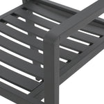 Outdoor Modern Aluminum Dining Chair (Set of 2), Gun Metal Gray