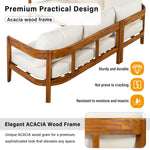 U_Style Acacia Solid Wood Patio Furniture Set