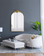 Arched Wall Mirror with Metal Frame