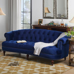 La Rosa Victorian Chesterfield Tufted Sofa, Navy Blue Velvet