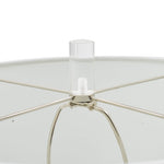 Sculpted Marble & Crystal Cylinder Table Lamp