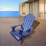 Ehomexpert Classic Wood Children Adirondack Chair Blue Solid Wood Indoor Outdoor