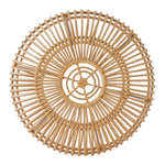 Coffee Table - Bohemian Faux Rattan Weave Accent Table