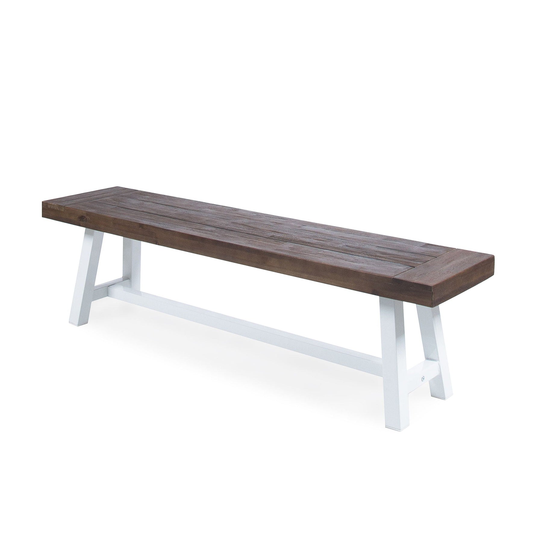 Tranquilizer Outdoor Acacia Wood Bench With Slat Panel Design