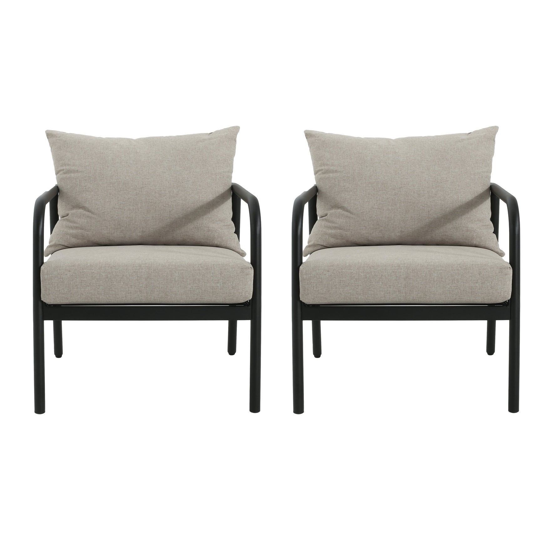 Leora Modern Minimalist Round Tube Sofa Chair with Cushions