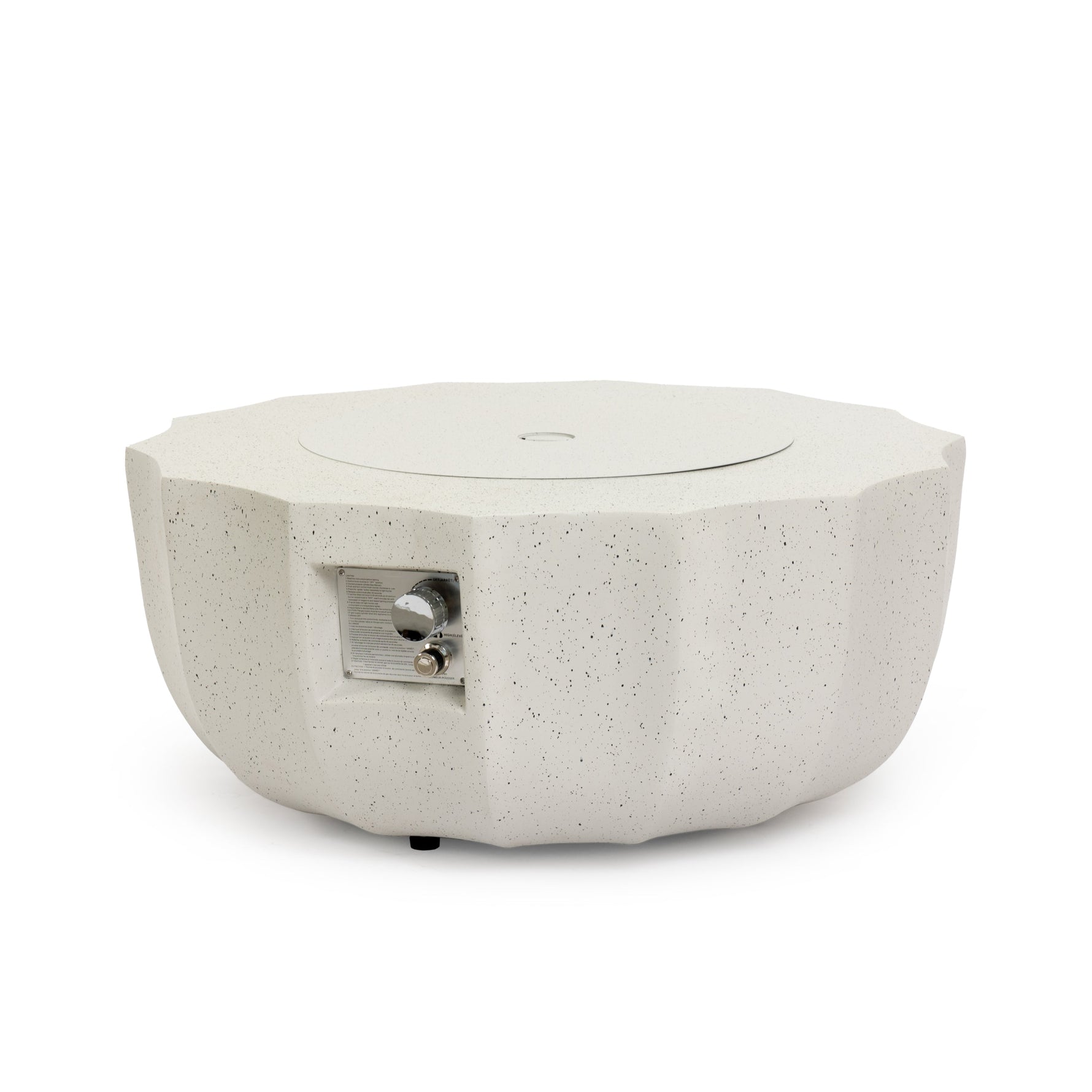 36" Propane Gas Fire Pit Table in Beige Concrete