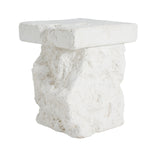 Talia Outdoor Patio Modern Artistry MGO Side Table, White