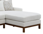 Valiant Chenille Sectional Sofa With 4 Pillows - Ivory