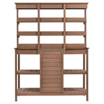 TOPMAX 66" Large Outdoor Farmhouse Wooden Potting Bench Table