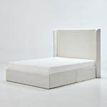 Caron Upholstered Wingback Bed with 54" High Headboard