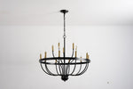 18-Light Industrial Iron Candle Chandelier