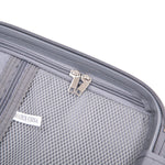 4-Piece PP Spinner Wheel Luggage Set with Cosmetic Case, Light Gray