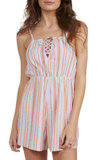 Roxy Endless Love Stripe Cotton Seersucker Romper