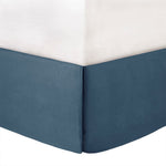 7 Piece Cotton Sateen Comforter Set Blue Cal King