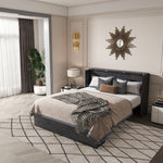 Murphy Bed With Storage Drawers And Charging Cabinet, Foldable Panels, Swivel Wheels