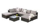 8 Pieces Outdoor Patio Sectional Sofa Couch
