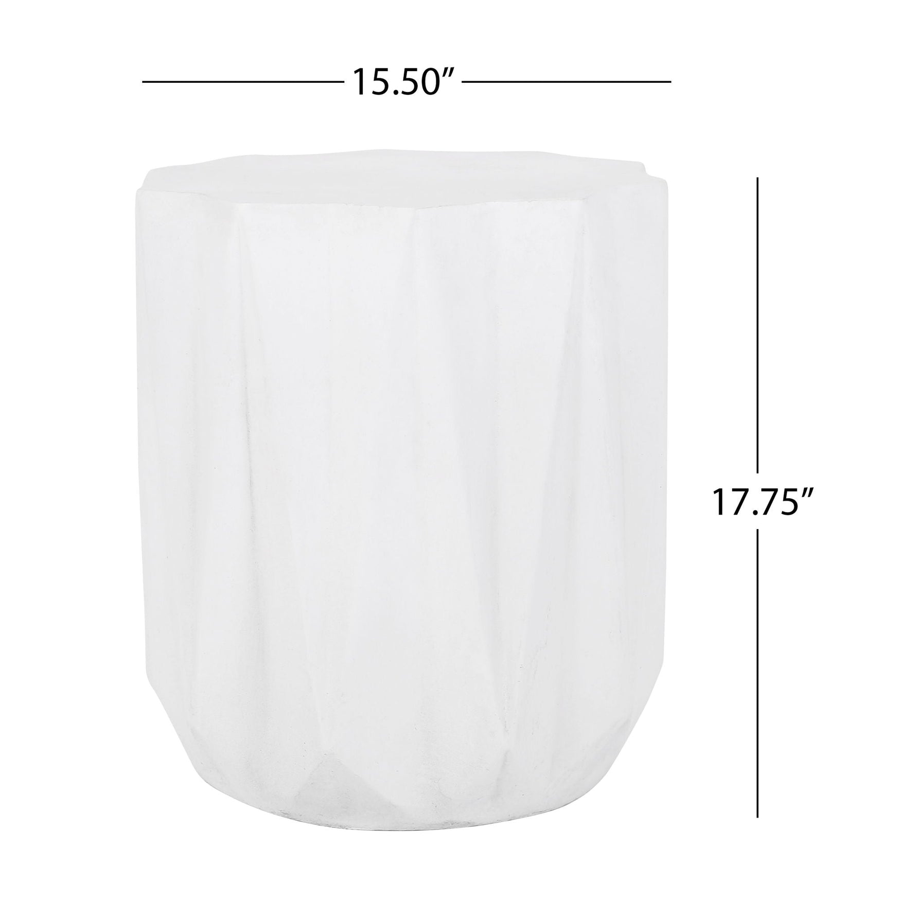 Outdoor Lightweight Concrete Side Table - Antique White