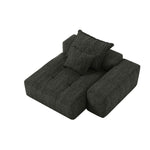 Modern Oversized Modular Sectional Sofa with Sparkling Chenille Fabric